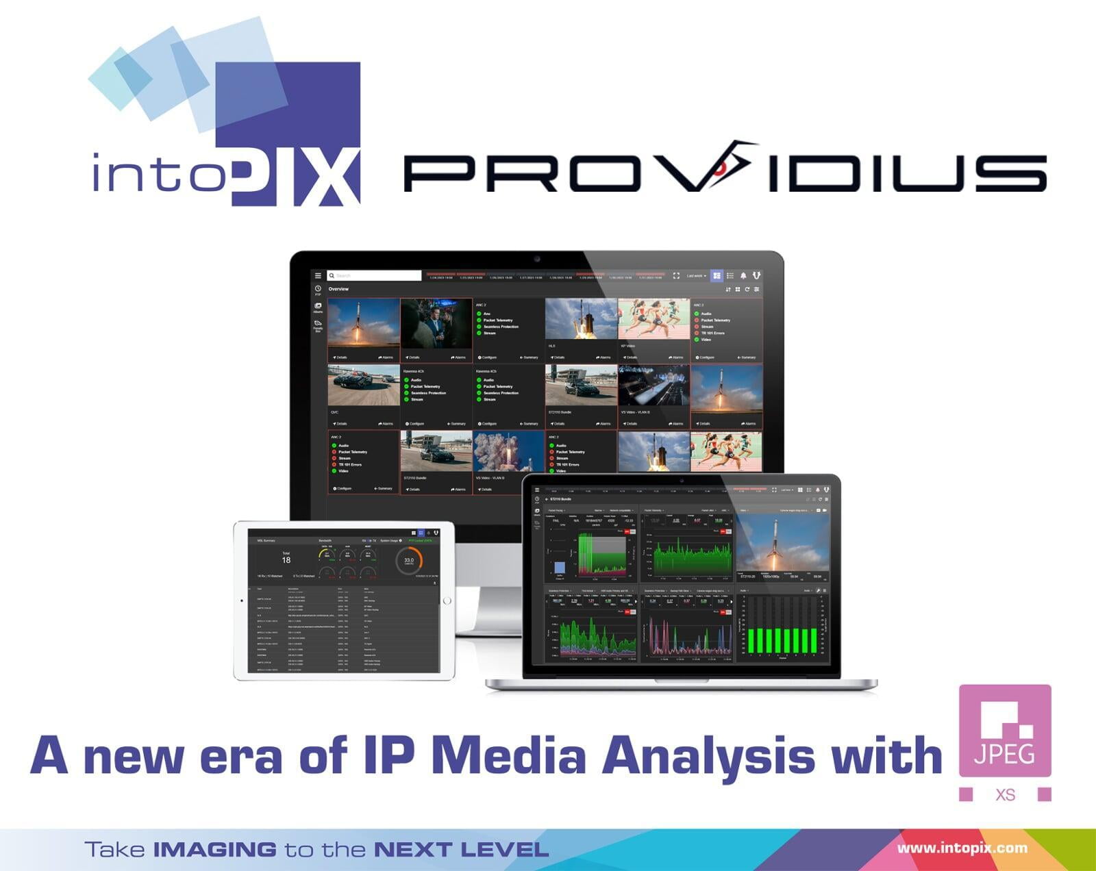 L'ajout du codec intoPIX JPEG  XS de Providius, qui change la donne, annonce une nouvelle ère d'analyse des médias IP .